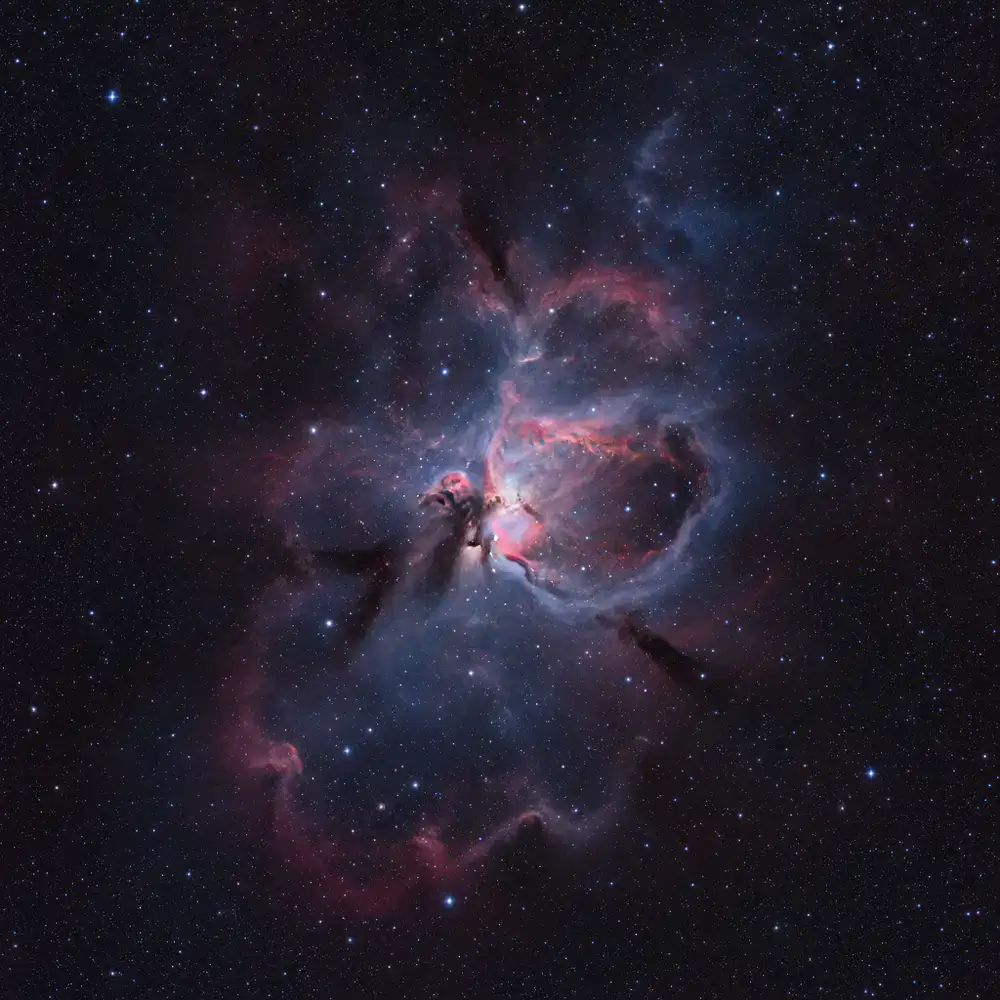 Fondo espacial profundo con estrellas y nebulosas
