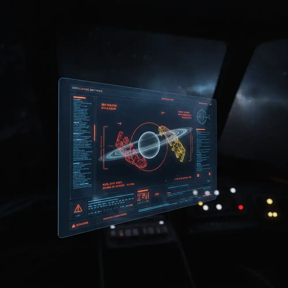 Interfaz de depuración de nave espacial y métricas de colisión