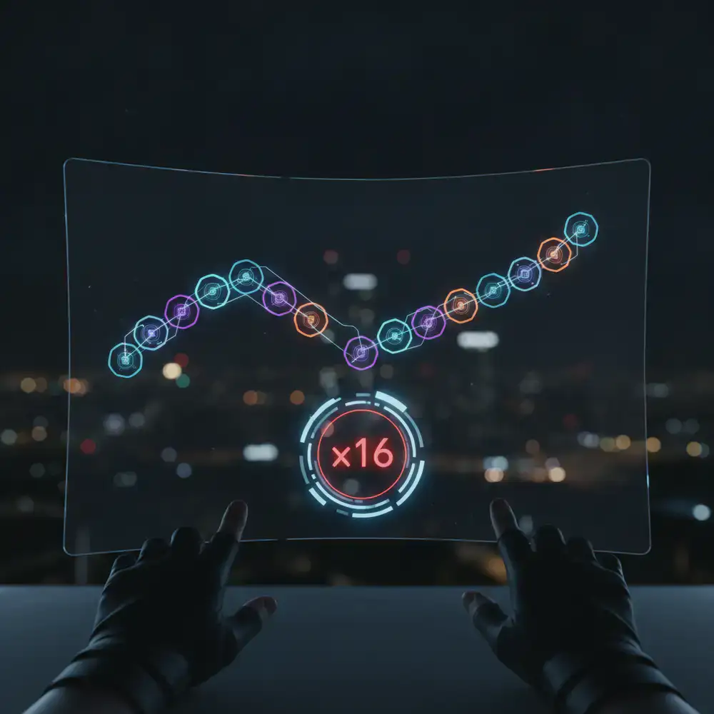 Interfaz de usuario mostrando cadena de combos y multiplicador x16